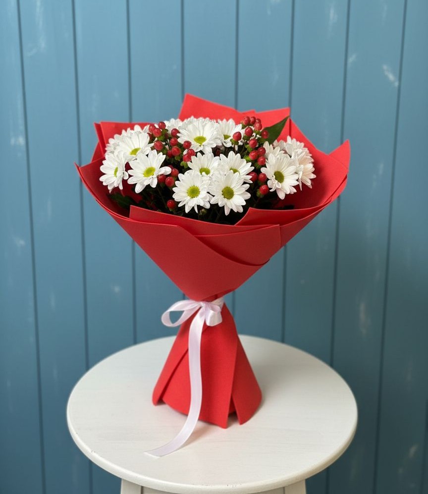 Букет цветов из: Хризантемы в Зырянском