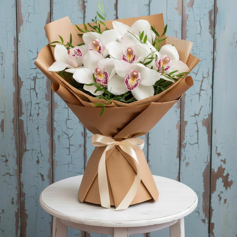 Букет цветов из: Орхидеи и Розы в Зырянском