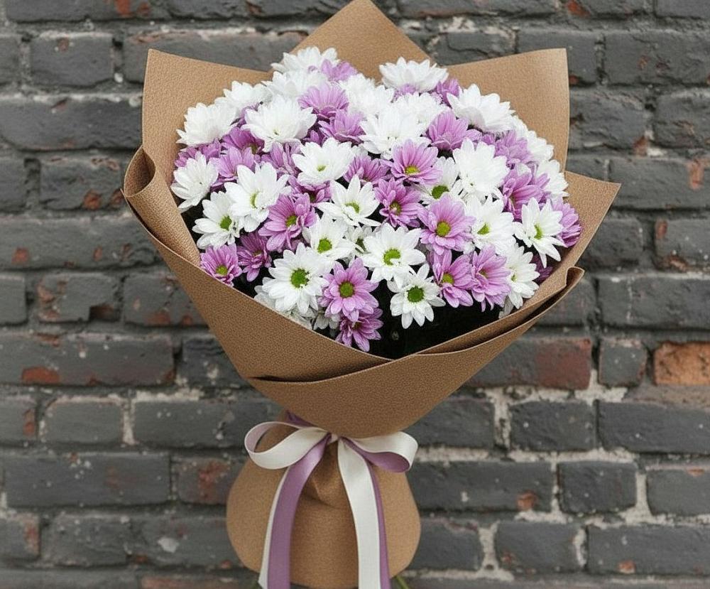 Букет цветов из: Хризантемы в Зырянском