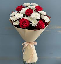 Букет цветов из:  Розы и Хризантемы в Зырянском