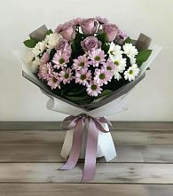 Букет цветов из:  Хризантемы и Розы в Зырянском