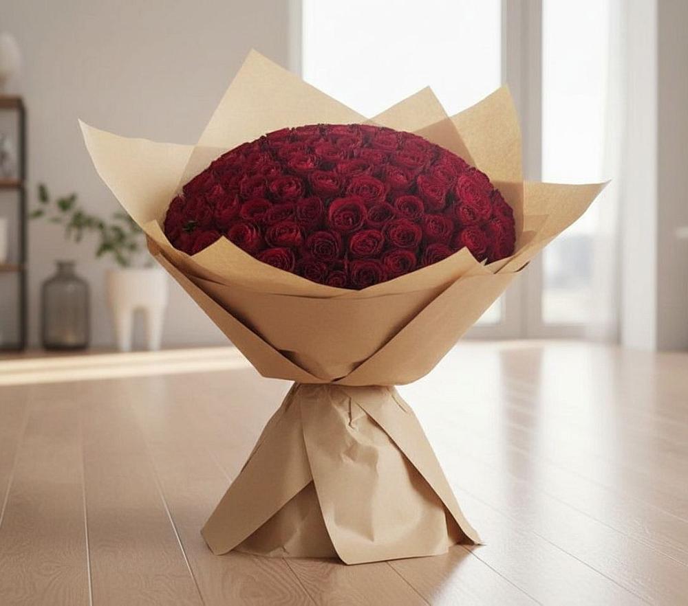 Букет 101 Красная роза в Зырянском