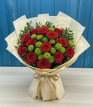 Букет цветов из:  Розы и Хризантемы в Зырянском