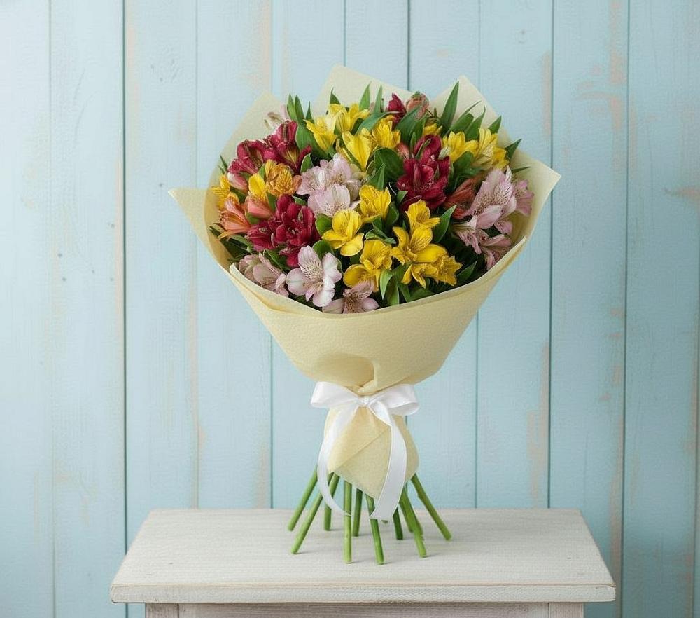 Букет цветов из: Альстромерии в Зырянском
