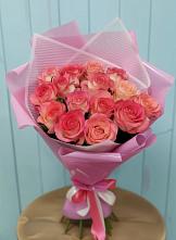 Букет 15 Розовых роз Равель #REPLACE_PRED# Зырянском