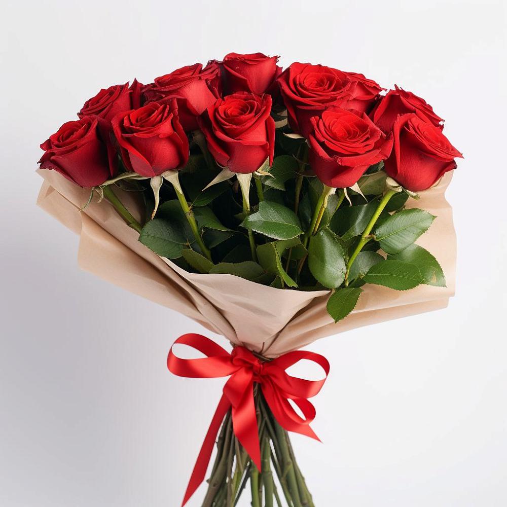 Букет 11 Красных роз Эдлесс Лав в Зырянском